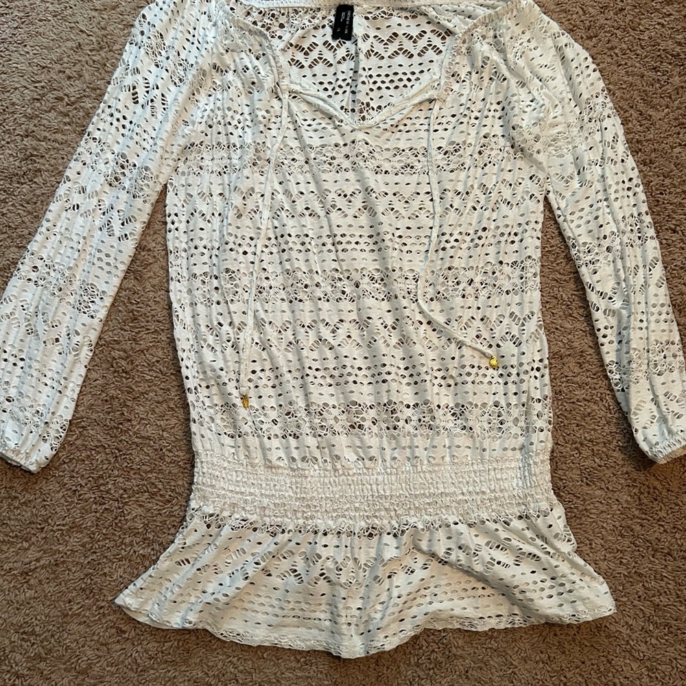 Jones New York White Lace CoverUp
